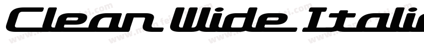 Clean Wide Italic字体转换